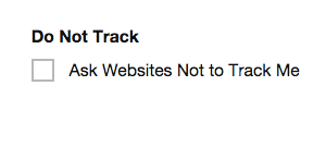 Do Not Track - 1st Step
